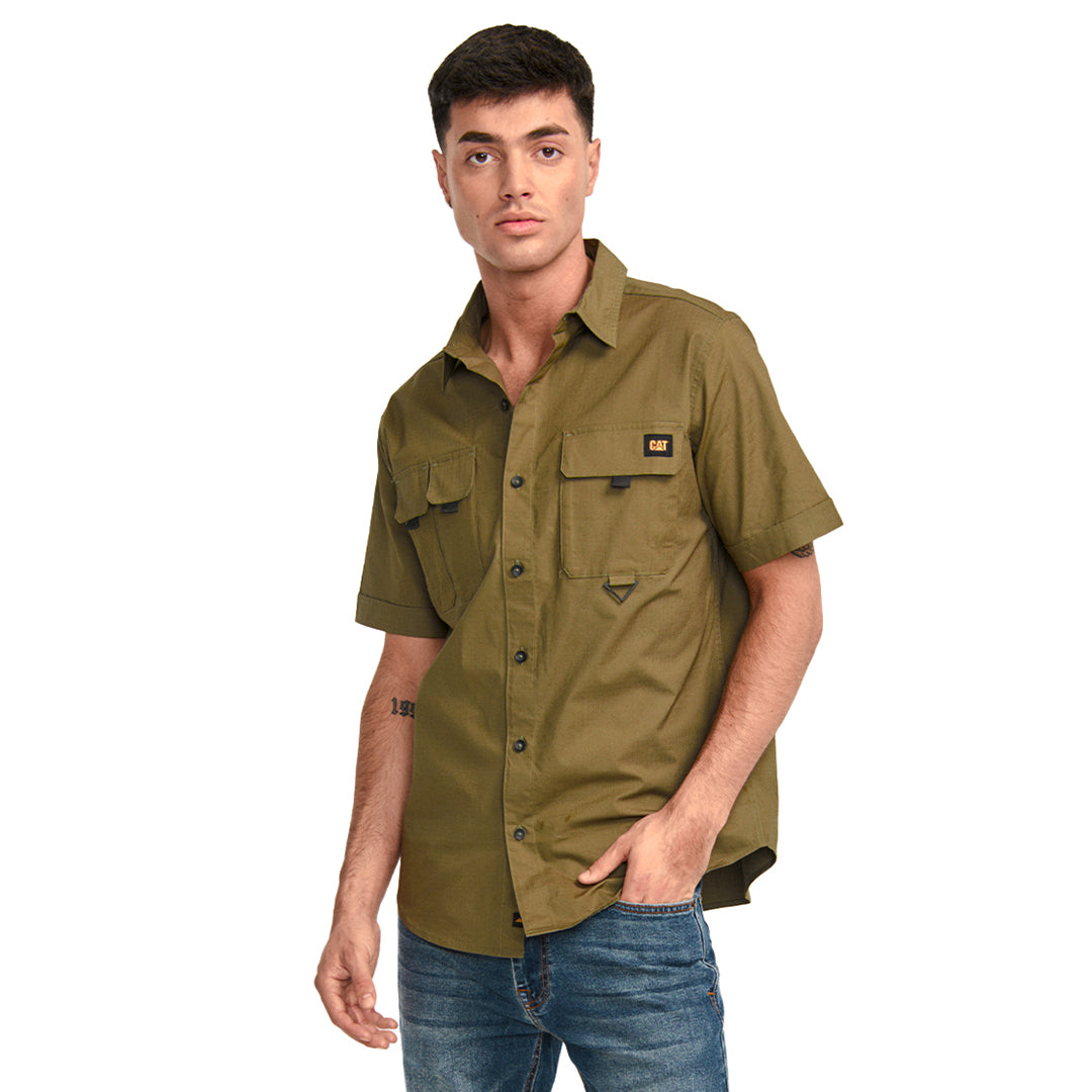 Camisa Utility para hombre color olivo