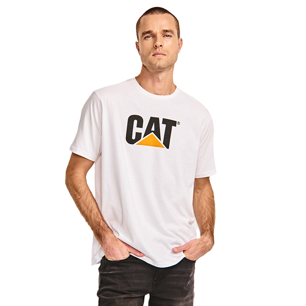 Camiseta Cat Logo para hombre color blanco