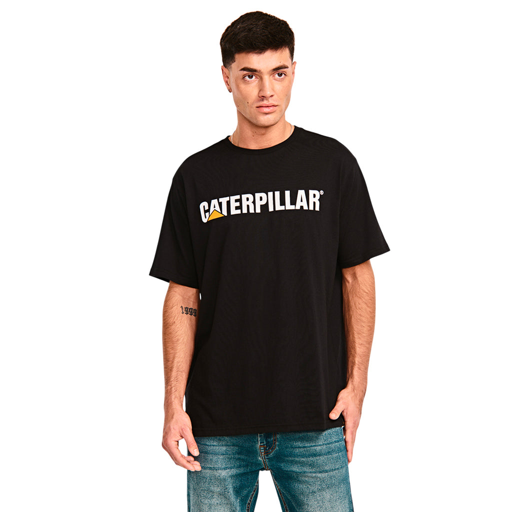 Camiseta Caterpillar Logo para hombre color negro