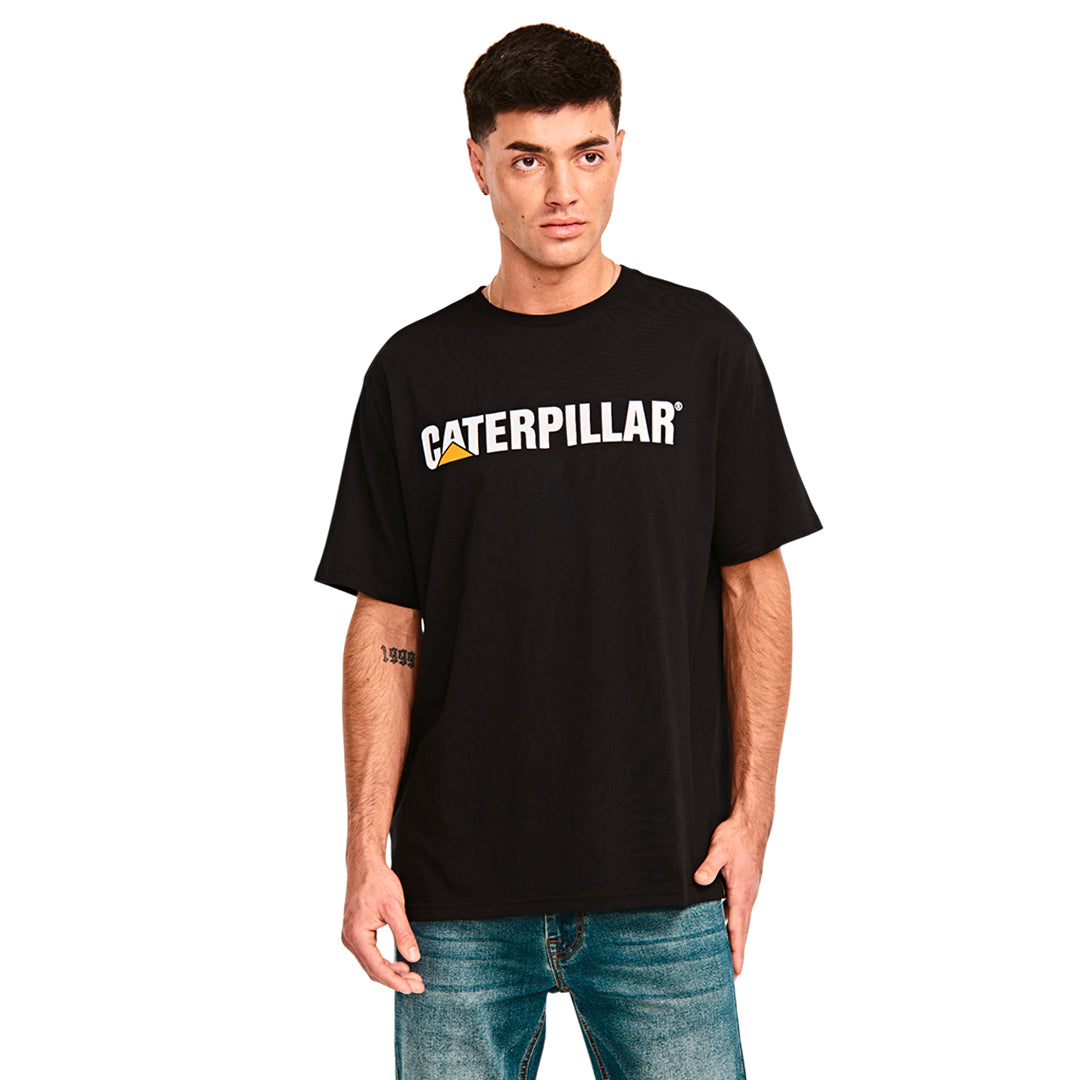 Camiseta Caterpillar Logo para hombre color negro