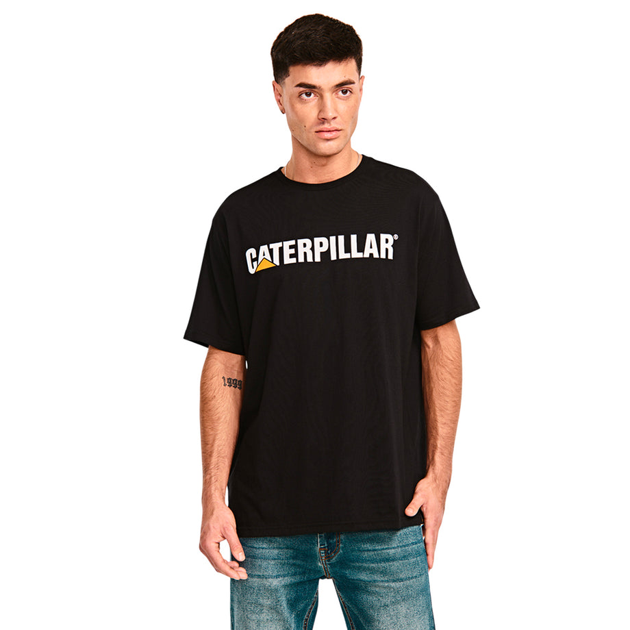 Camiseta Caterpillar Logo para hombre color negro - Caterpillar Panamá