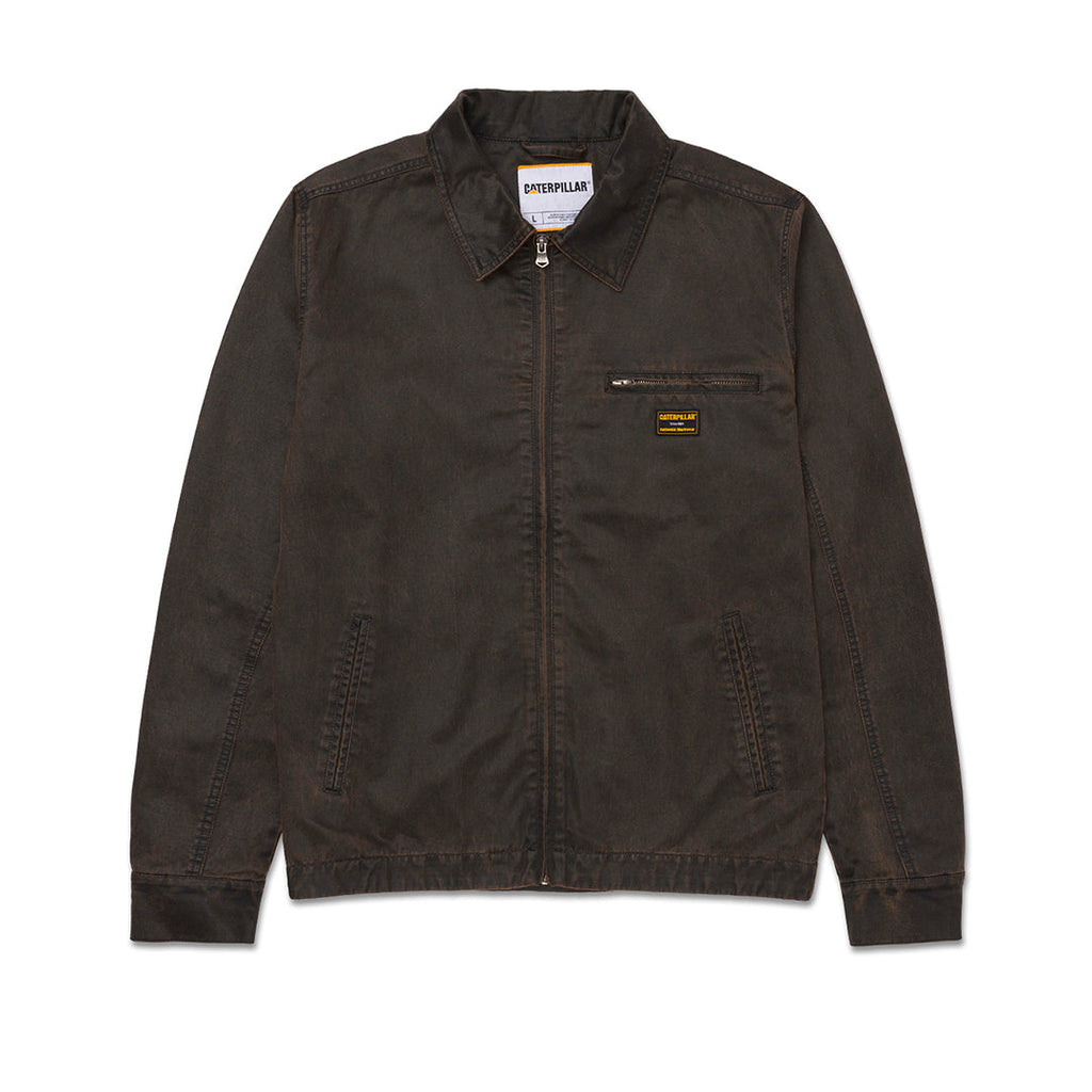 Jacket Waxed Chore para hombre color café