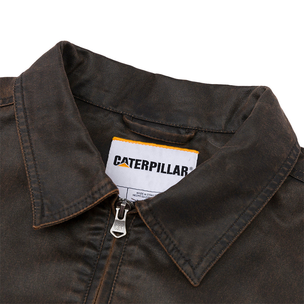 Jacket Waxed Chore para hombre color café