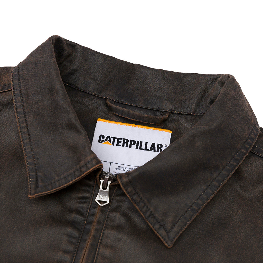 Jacket Waxed Chore para hombre color café