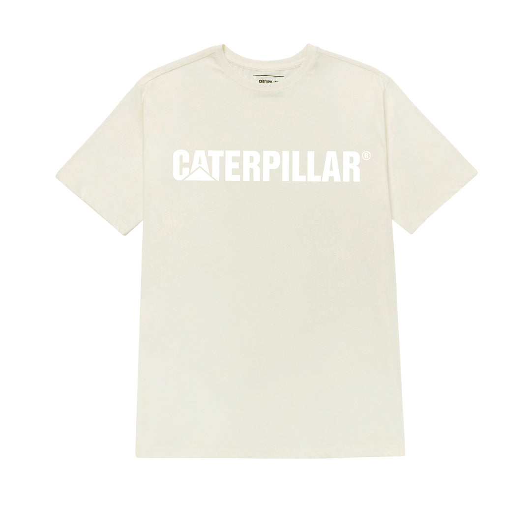 Camiseta Caterpillar Logo para hombre color blanco