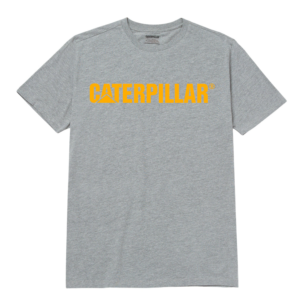 Camiseta Caterpillar Logo para hombre color gris
