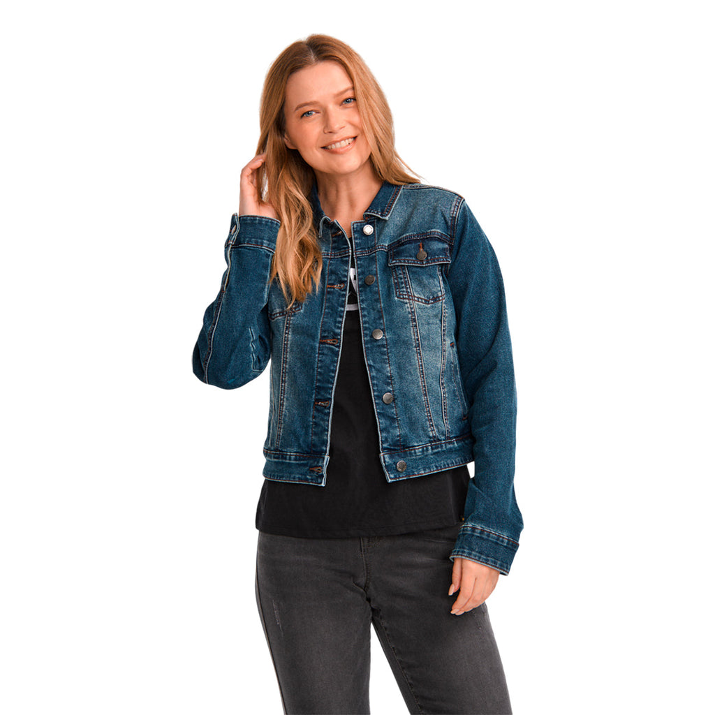 Jacket W Denim Jacket para mujer color azul