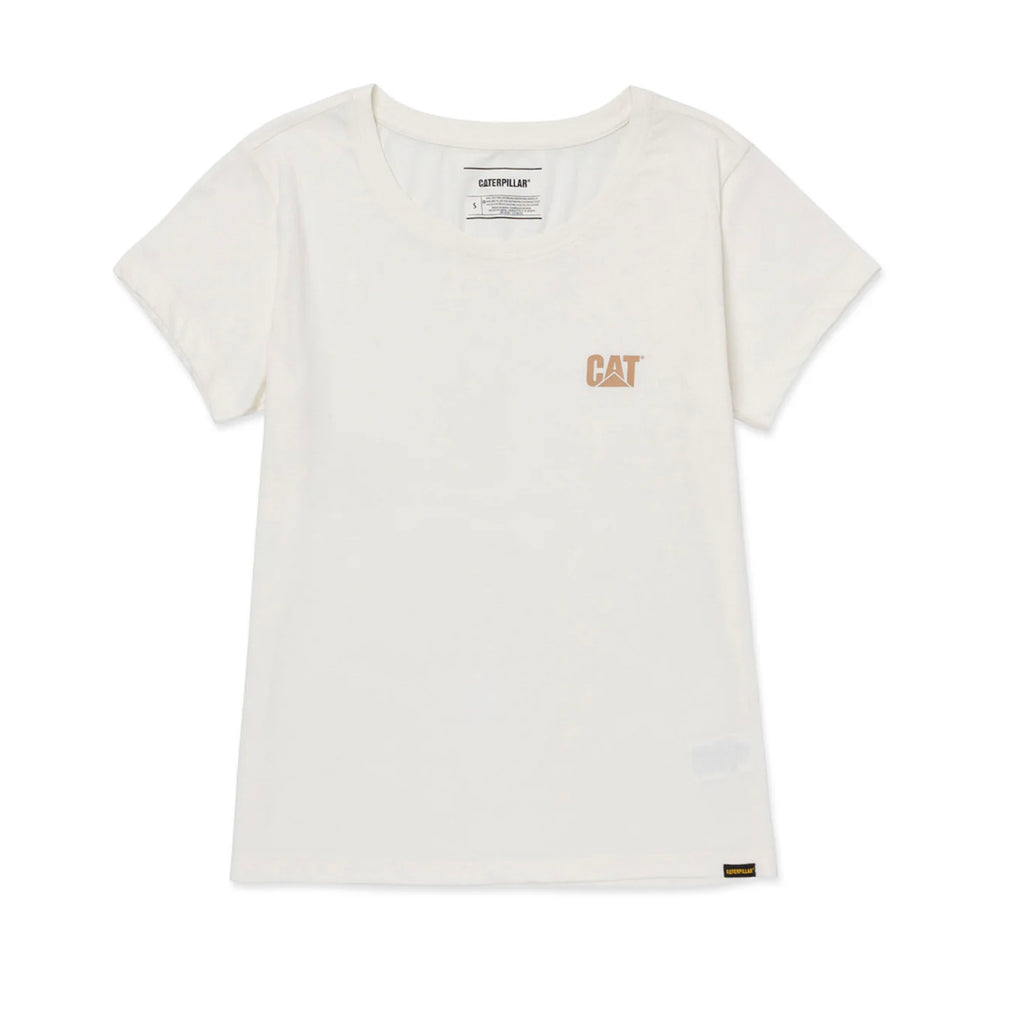 Camiseta Cat Logo para mujer color blanco