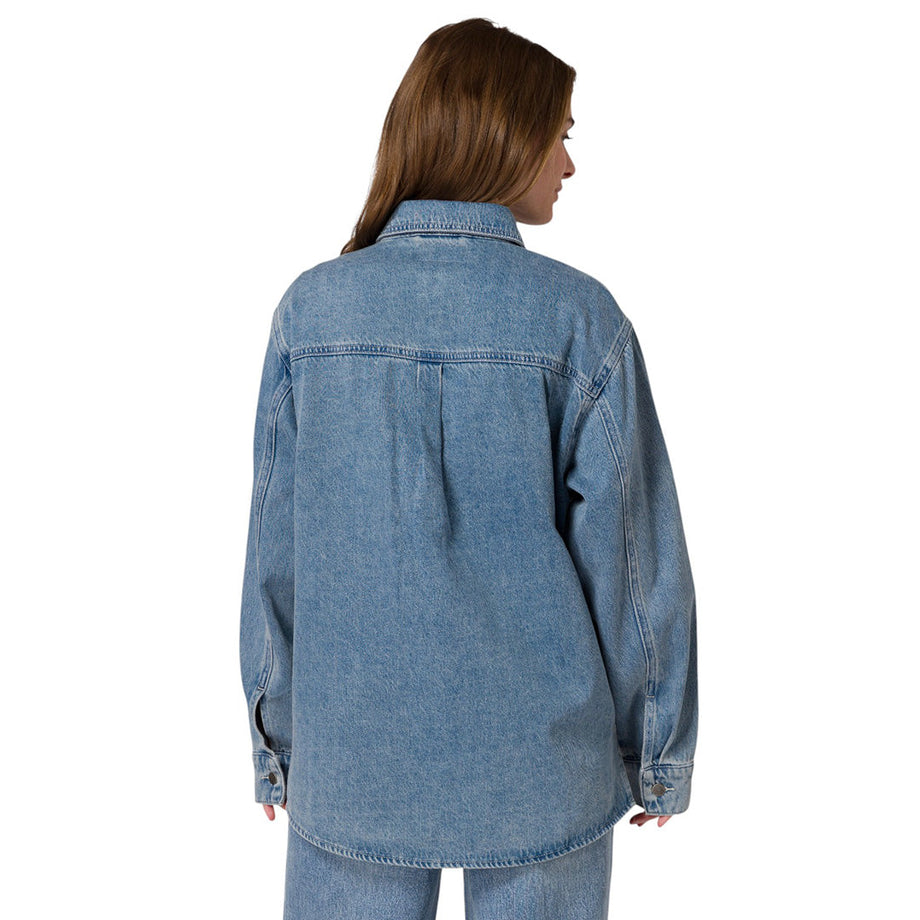 Camisa Oversized Denim para mujer color denim - Caterpillar Panamá