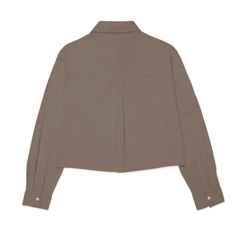 Camisa Lightweight Cropped para mujer color café