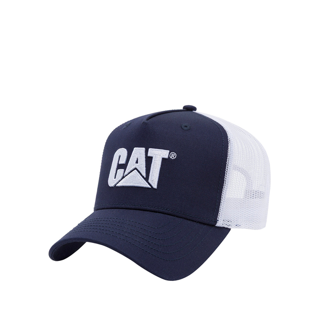 Gorra Trucker 2D Logo unisex color azul - Caterpillar Panamá