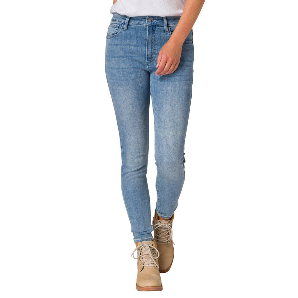 Jeans Stretch Mid-Rise Skinny para mujer color denim