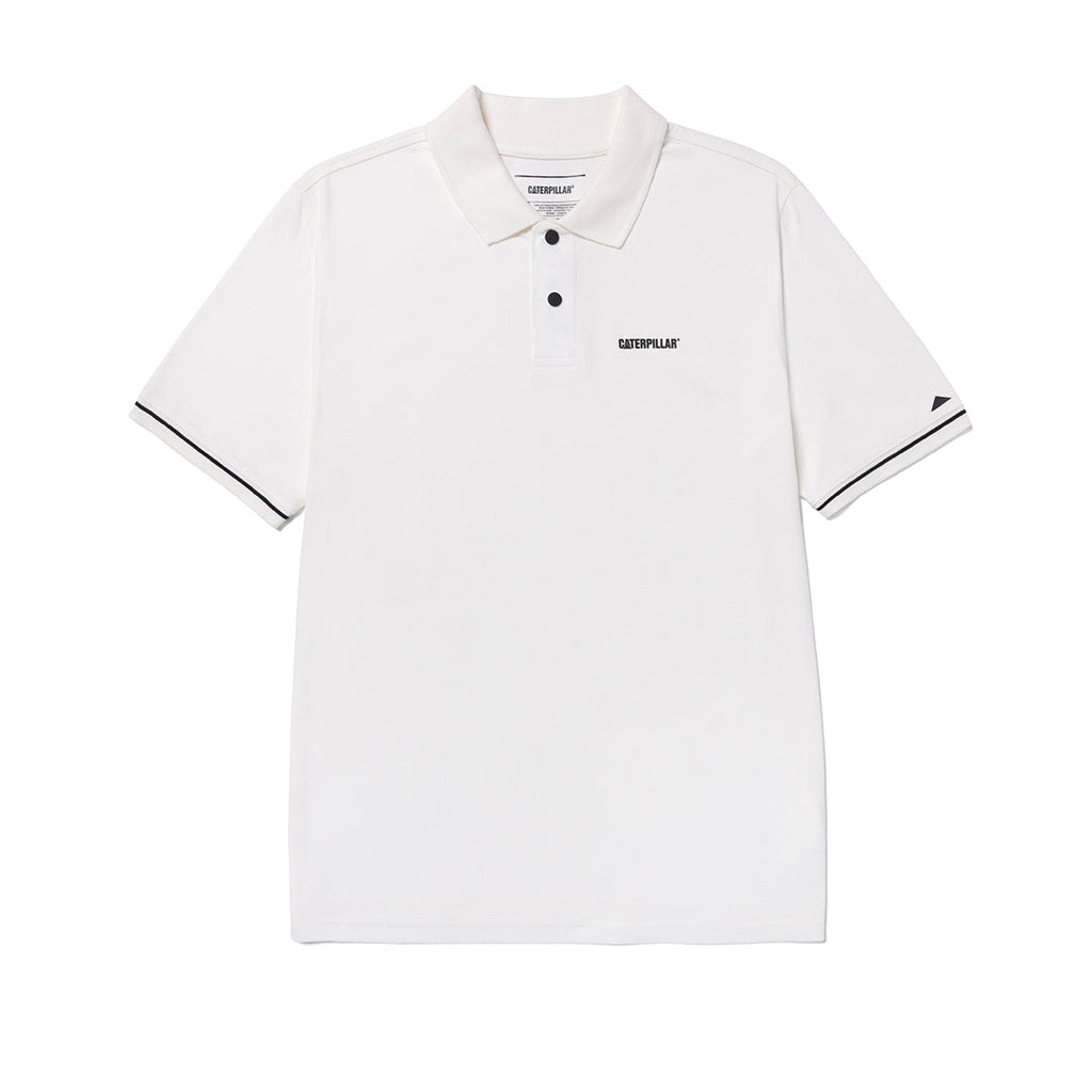 Camisa polo Caterpillar para hombre color blanco