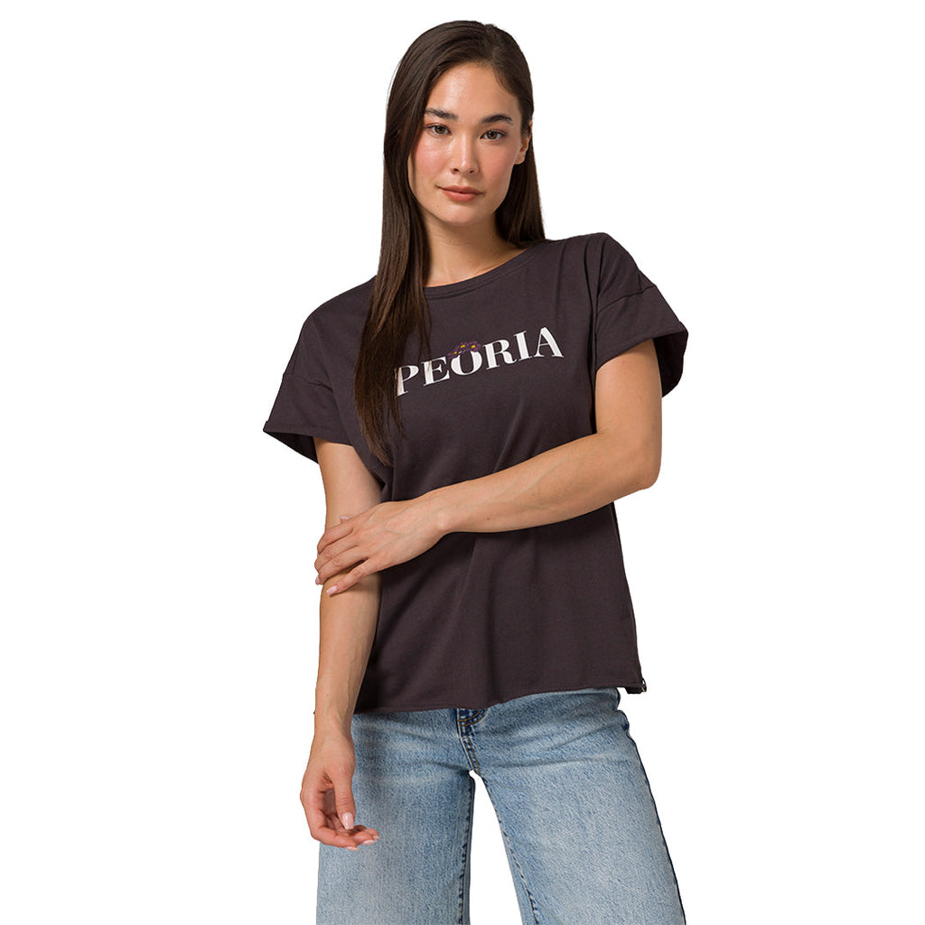 Camiseta Peoria Relaxed para mujer color negro