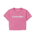 Camiseta Ringer Crop para mujer color rosado