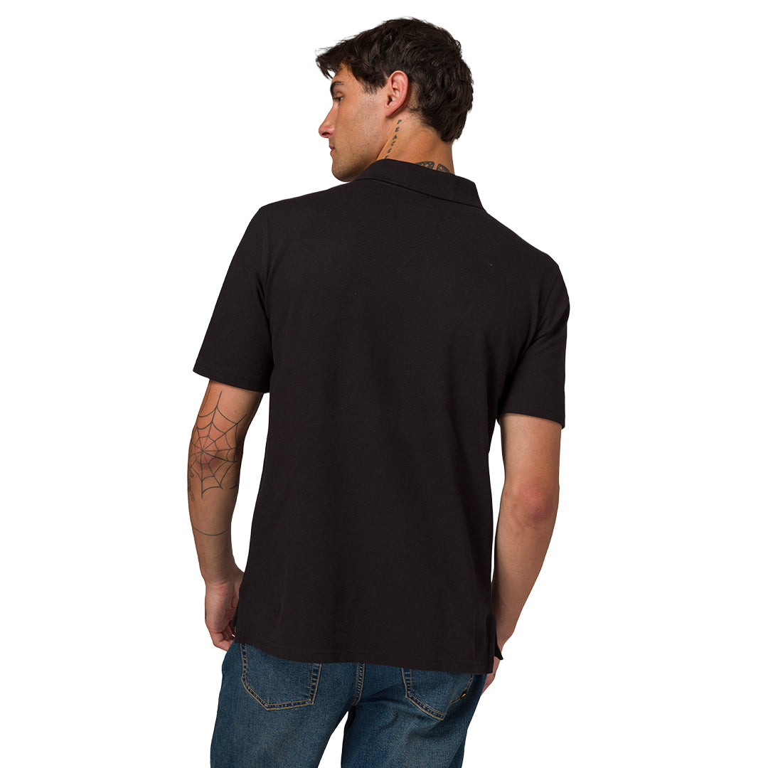 Camisa polo Cat Logo para hombre color negro
