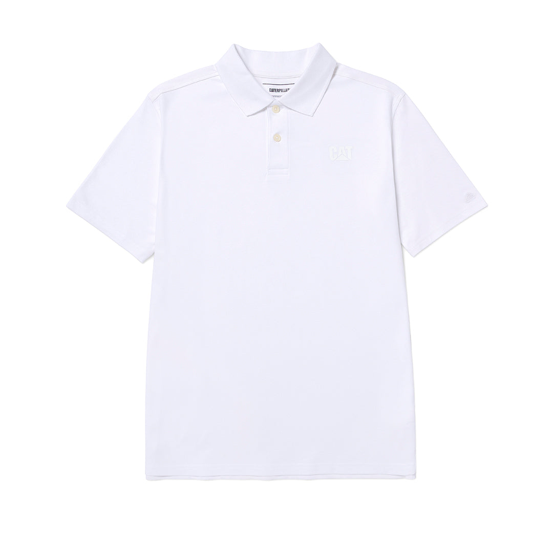 Camisa polo Cat Logo para hombre color blanco