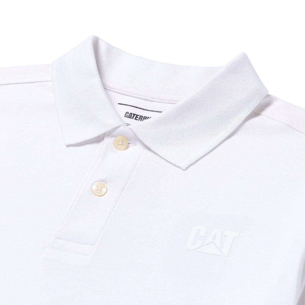 Camisa polo Cat Logo para hombre color blanco