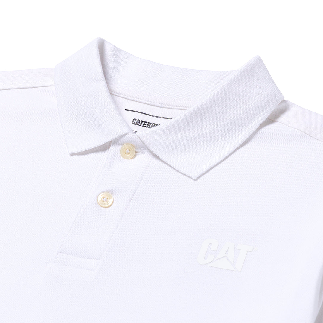 Camisa polo Cat Logo para hombre color blanco
