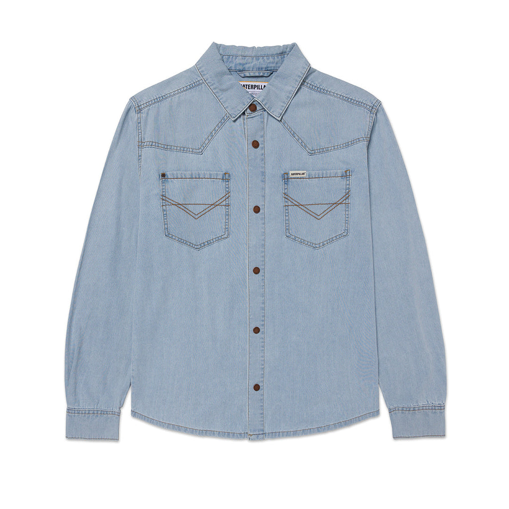 Camisa Western para hombre color denim