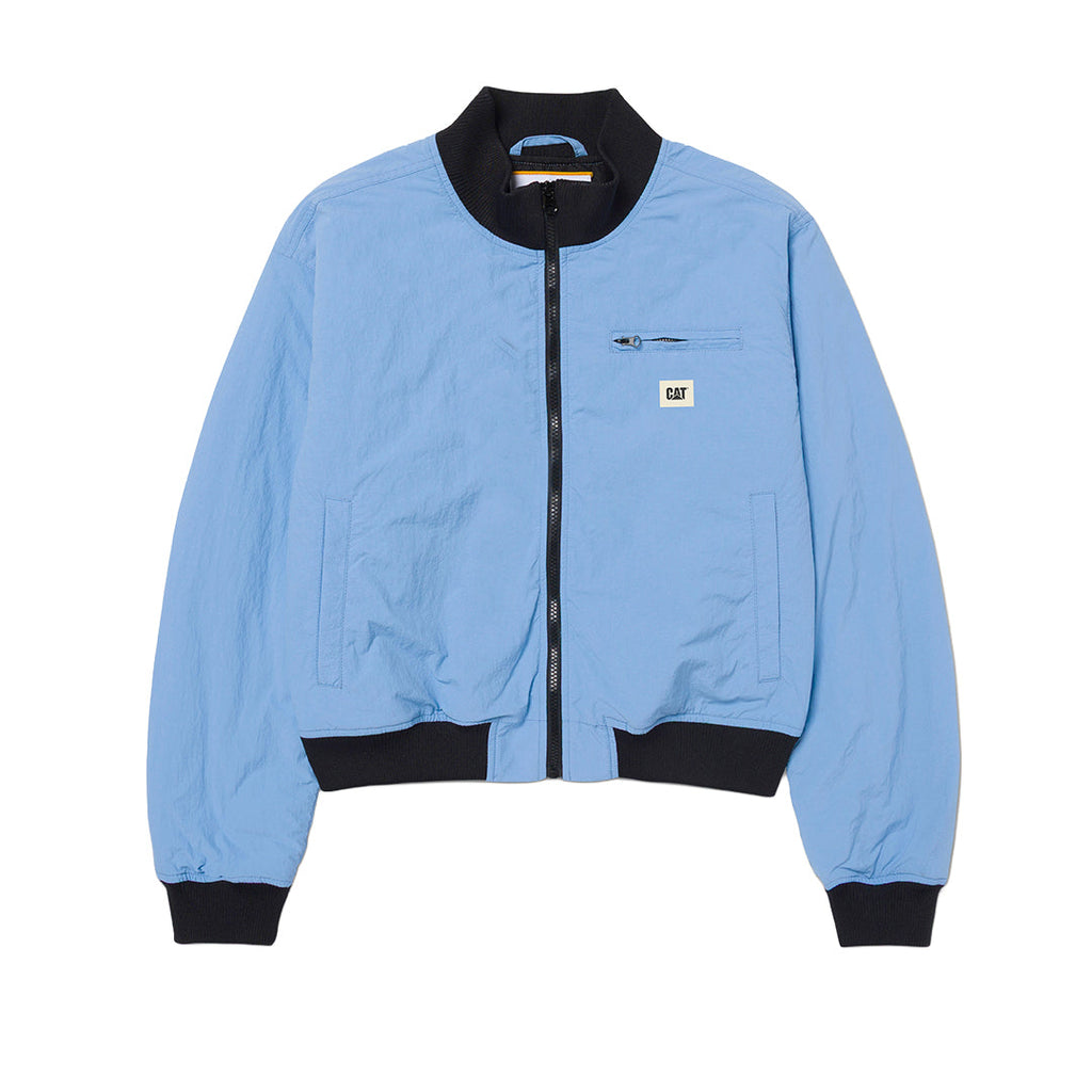 Jacket Nylon Bomber para mujer color celeste