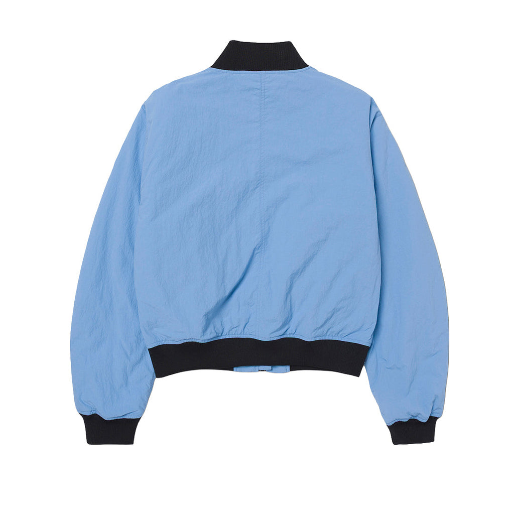 Jacket Nylon Bomber para mujer color celeste