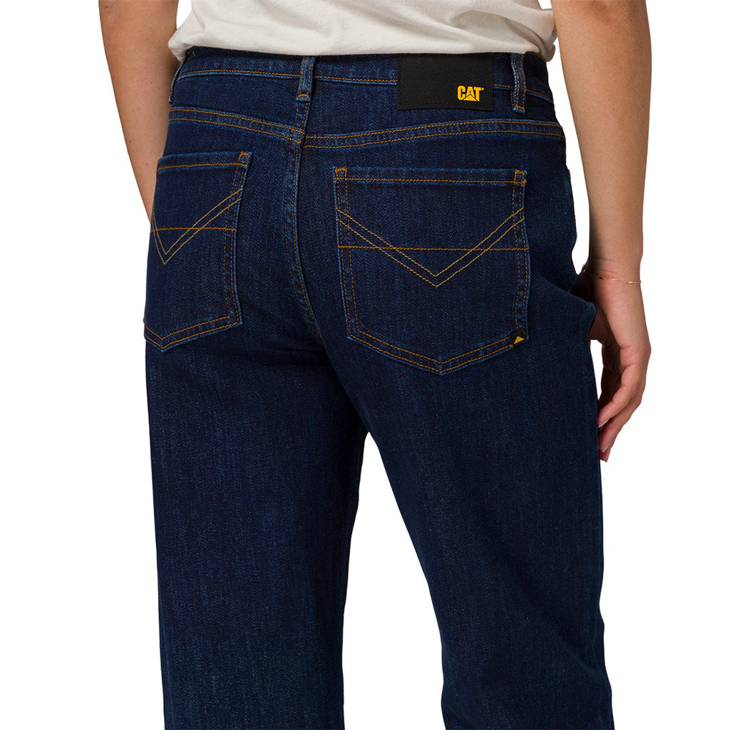 Jeans slim Relaxed Cuff para mujer color navy