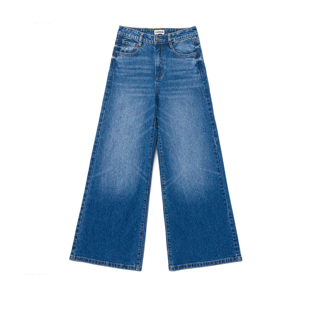 Jeans flare Wide para mujer color indigo