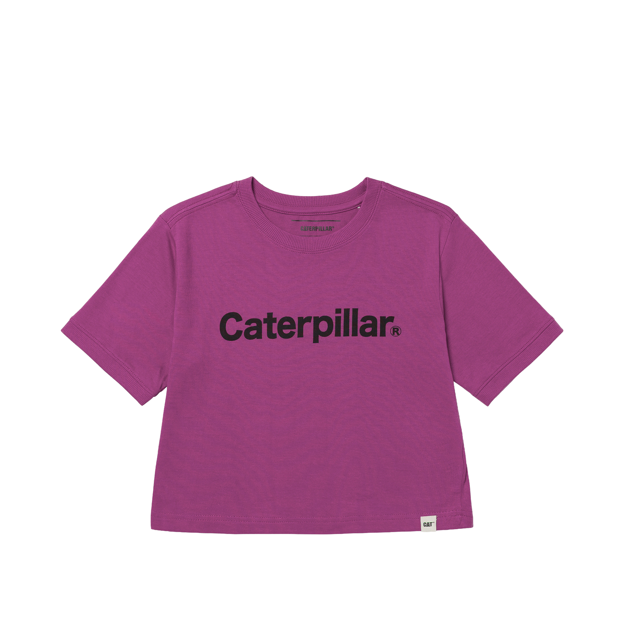Camiseta Caterpillar Ringer para mujer color morado