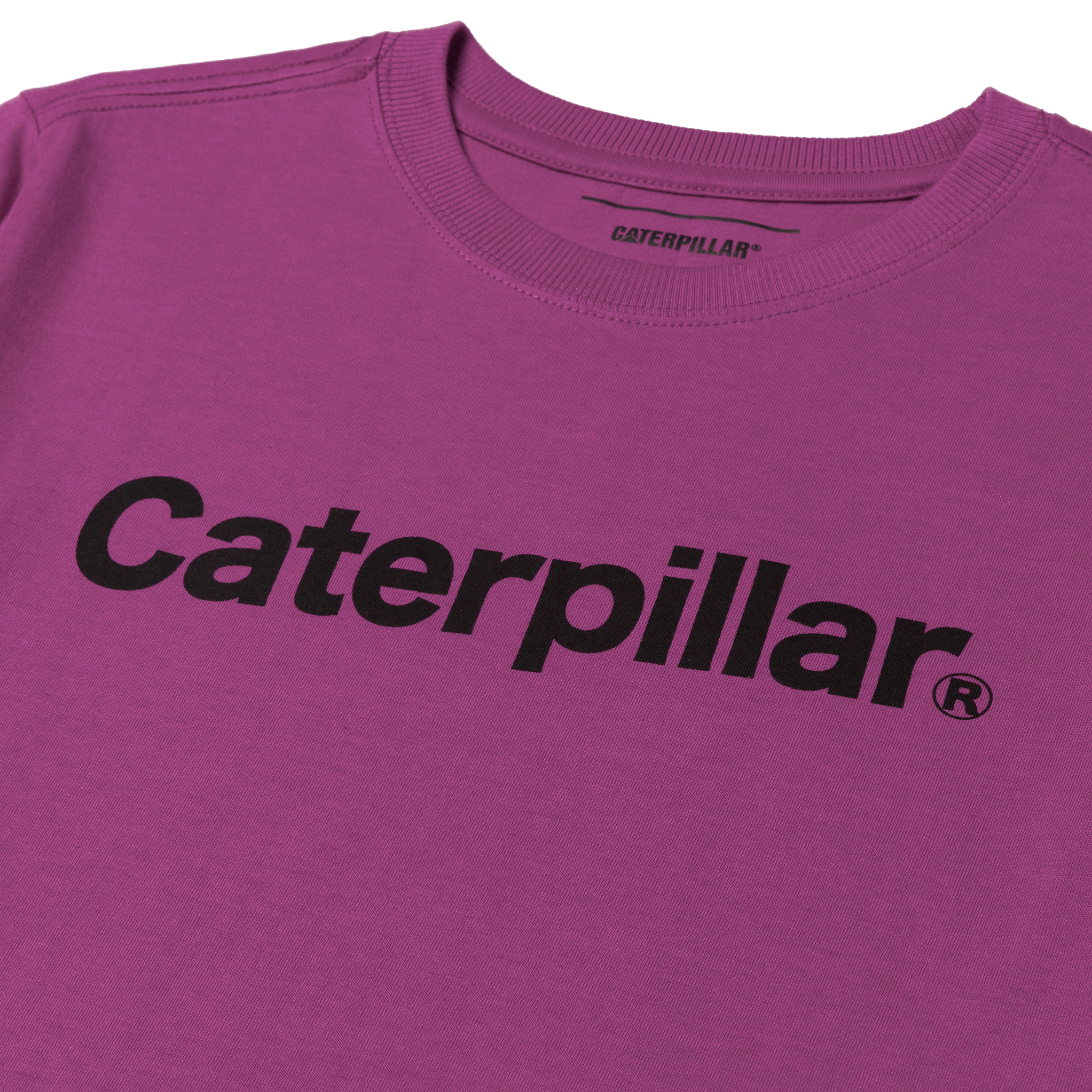 Camiseta Caterpillar Ringer para mujer color morado
