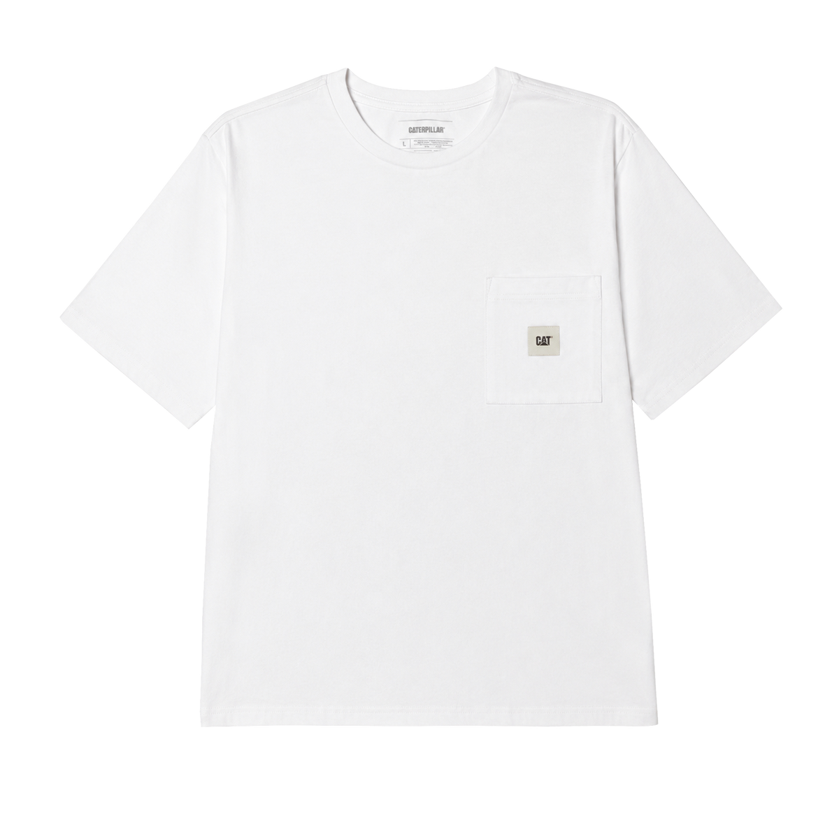Camiseta Solid Pocket para hombre color blanco