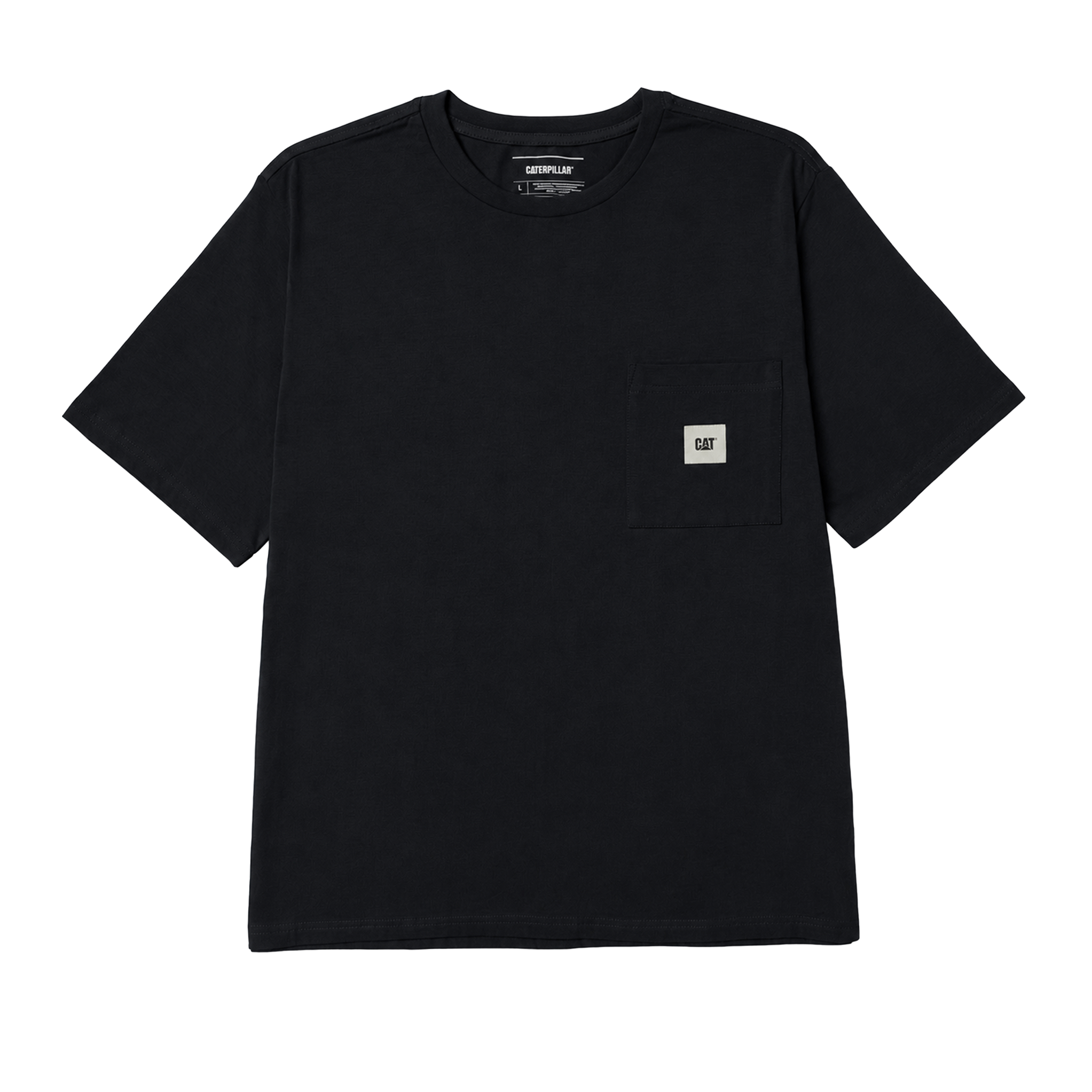 Camiseta Solid Pocket para hombre color negro