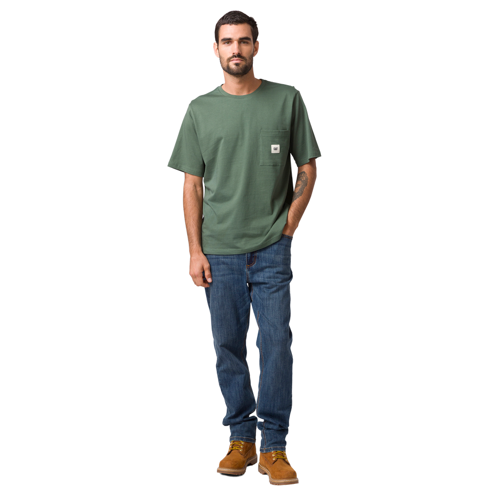 Camiseta Solid Pocket para hombre color verde